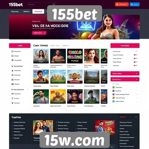Interface do usuário e navegabilidade do site 155bet